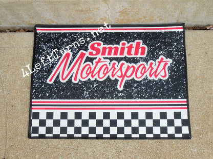 Custom Personalized Racing Welcome Mat